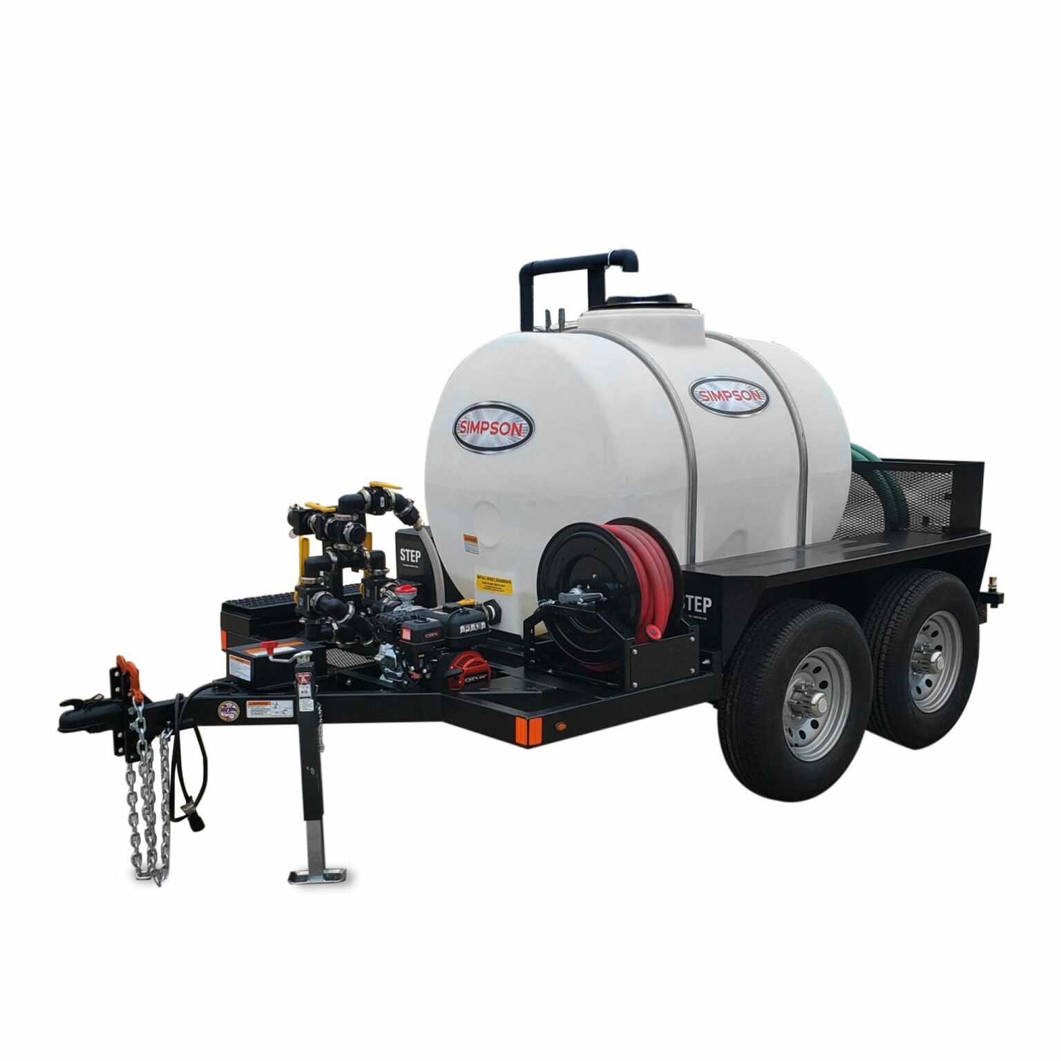 Water Trailer, 525 Gallon, Fire Hose & Nozzle, Rear Spray Bar & Nozzles